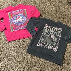 Pink Floyd Kids Sweatshirt Set - Hot Pink & Charcoal
